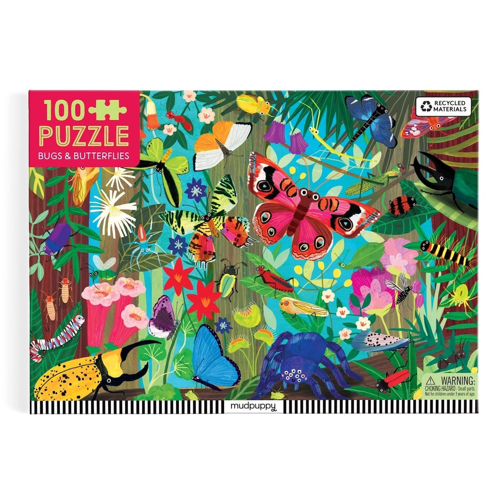 Bugs & Butterflies 100 Piece Jigsaw Puzzle Chronicle Books - Mudpuppy Toys & Games - Puzzles & Games - Jigsaw Puzzles