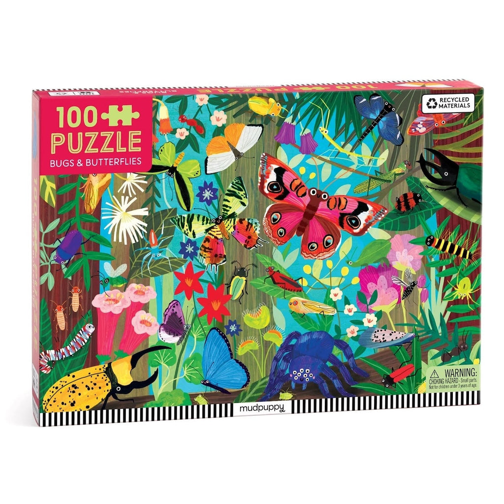 Bugs & Butterflies 100 Piece Jigsaw Puzzle Chronicle Books - Mudpuppy Toys & Games - Puzzles & Games - Jigsaw Puzzles