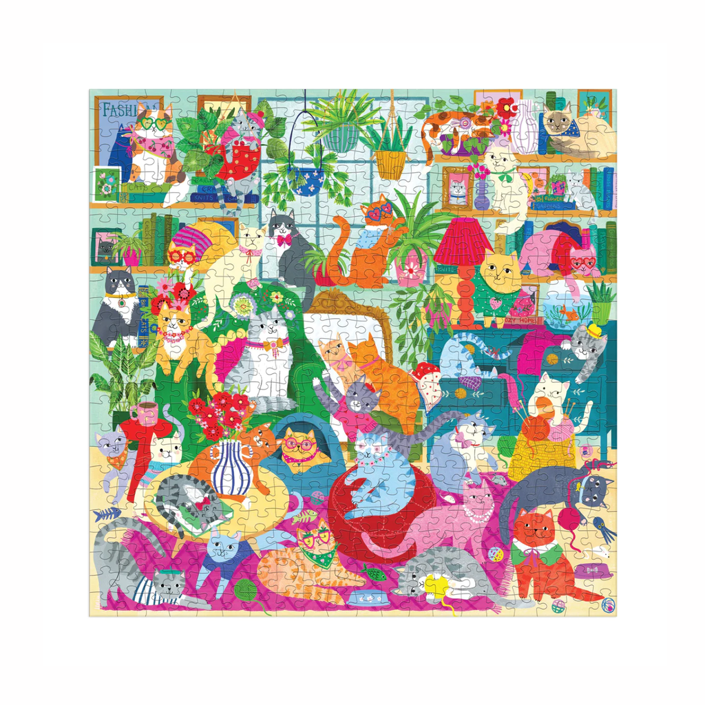 Caturday Afternoon 500 Piece Jigsaw Puzzle Chronicle Books - Mudpuppy Toys & Games - Puzzles & Games - Jigsaw Puzzles