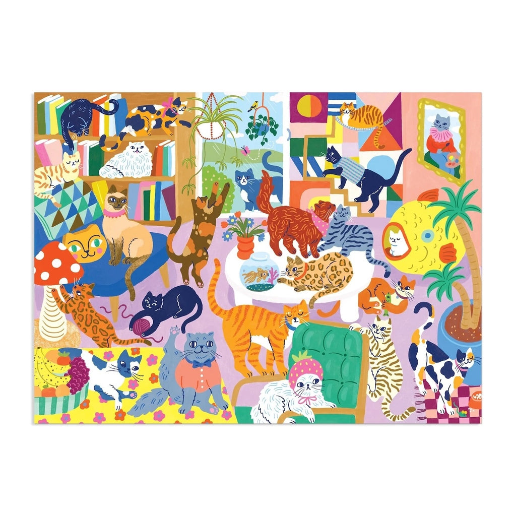 Cozy Cat Club Family Puzzle 1000 Piece Jigsaw Puzzle Chronicle Books - Mudpuppy Toys & Games - Puzzles & Games - Jigsaw Puzzles