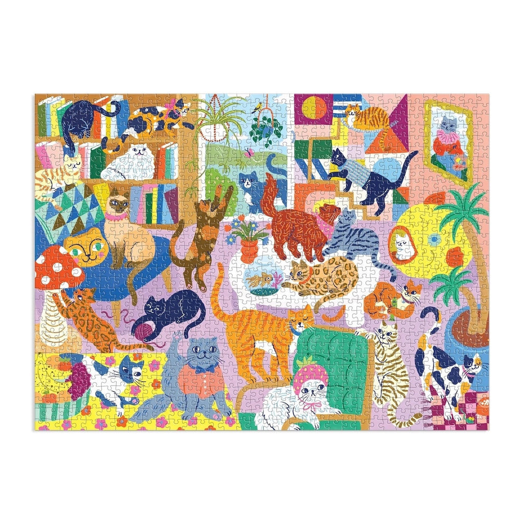 Cozy Cat Club Family Puzzle 1000 Piece Jigsaw Puzzle Chronicle Books - Mudpuppy Toys & Games - Puzzles & Games - Jigsaw Puzzles