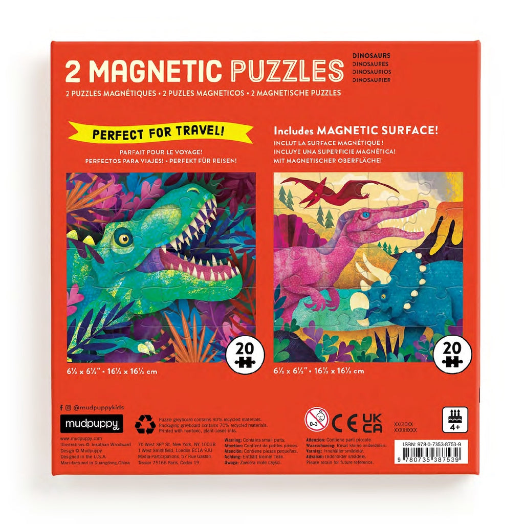 Dinosaurs Roar! Magnetic Puzzles Chronicle Books - Mudpuppy Toys & Games - Puzzles & Games - Jigsaw Puzzles