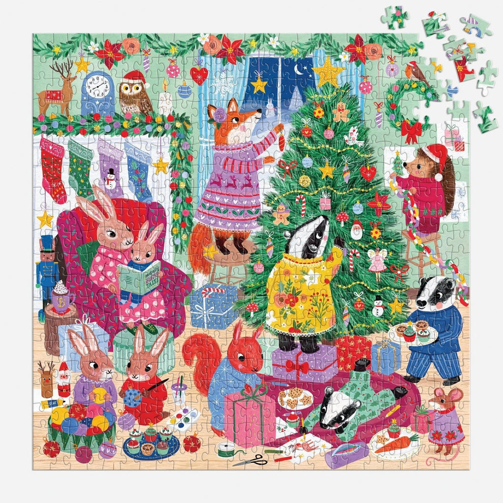 Evergreen Evening Family 500 Piece Jigsaw Puzzle Chronicle Books - Mudpuppy Toys & Games - Puzzles & Games - Jigsaw Puzzles
