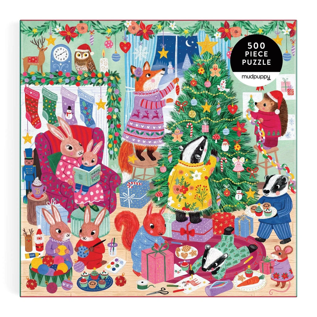 Evergreen Evening Family 500 Piece Jigsaw Puzzle Chronicle Books - Mudpuppy Toys & Games - Puzzles & Games - Jigsaw Puzzles