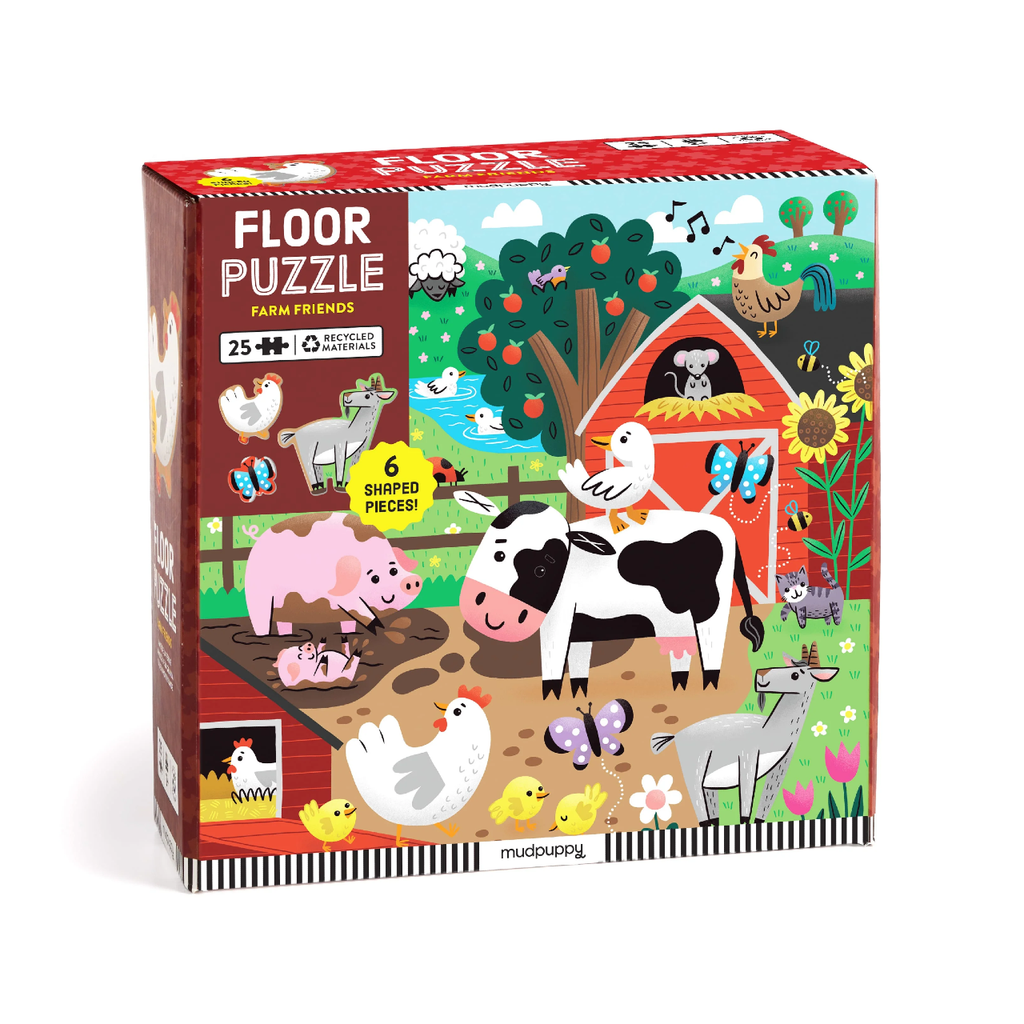 Farm Friends Shaped 25 Piece Jigsaw Puzzle Chronicle Books - Mudpuppy Toys & Games - Puzzles & Games - Jigsaw Puzzles