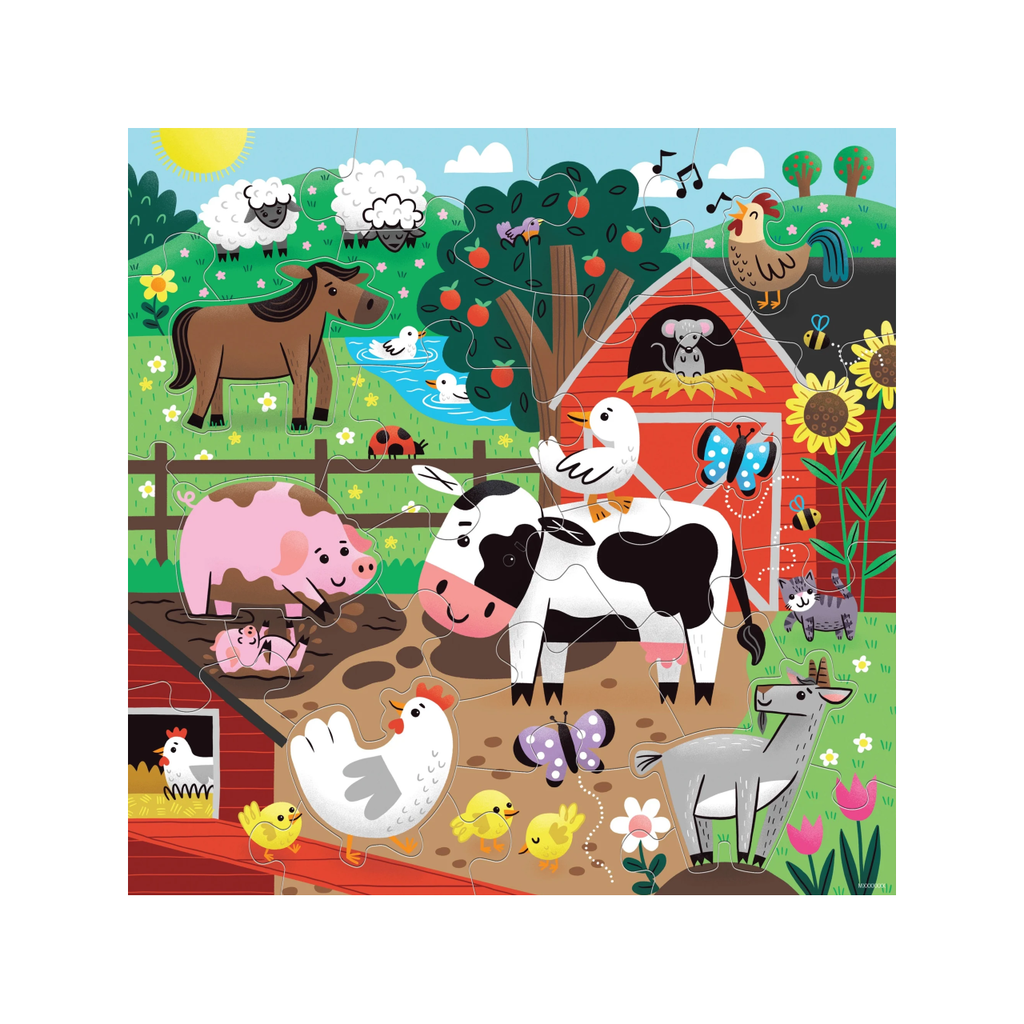 Farm Friends Shaped 25 Piece Jigsaw Puzzle Chronicle Books - Mudpuppy Toys & Games - Puzzles & Games - Jigsaw Puzzles