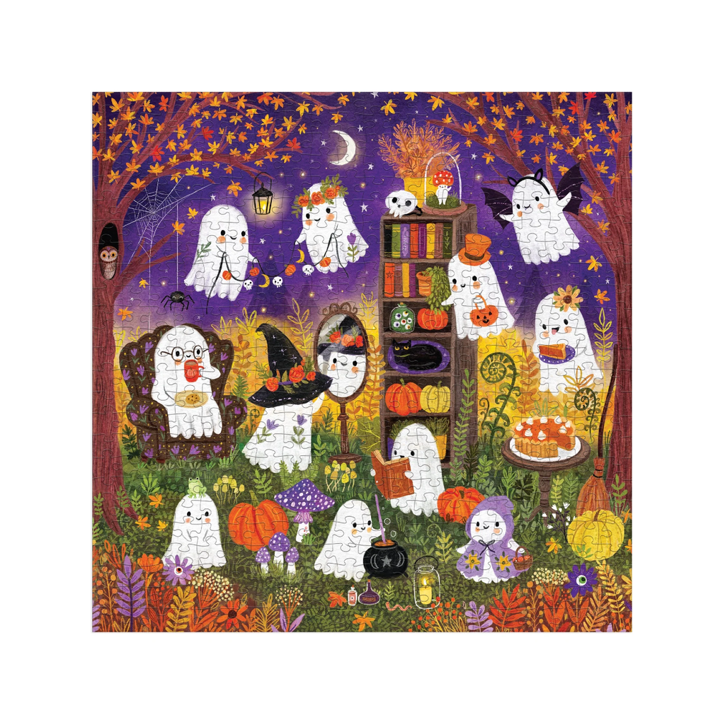 Ghostly Gathering Family 500 Piece Jigsaw Puzzle Chronicle Books - Mudpuppy Toys & Games - Puzzles & Games - Jigsaw Puzzles