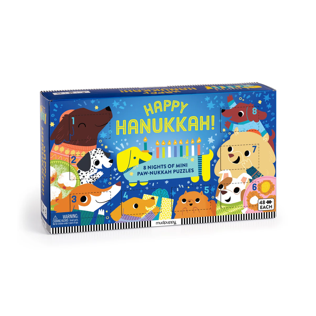 Happy Hanukkah Countdown Puzzle Set Chronicle Books - Mudpuppy Toys & Games - Puzzles & Games - Jigsaw Puzzles