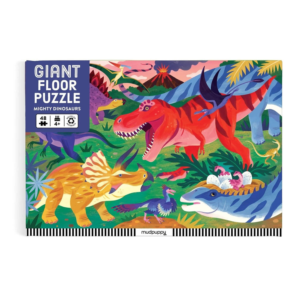 Mighty Dinosaurs Giant Floor 48 Piece Jigsaw Puzzle Chronicle Books - Mudpuppy Toys & Games - Puzzles & Games - Jigsaw Puzzles