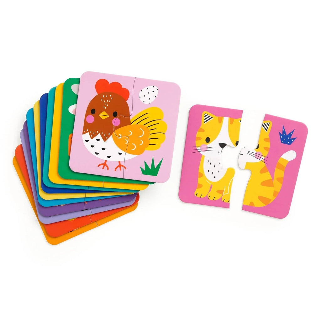 My First Animals Match-Up 2 Piece Jigsaw Puzzles Chronicle Books - Mudpuppy Toys & Games - Puzzles & Games - Jigsaw Puzzles