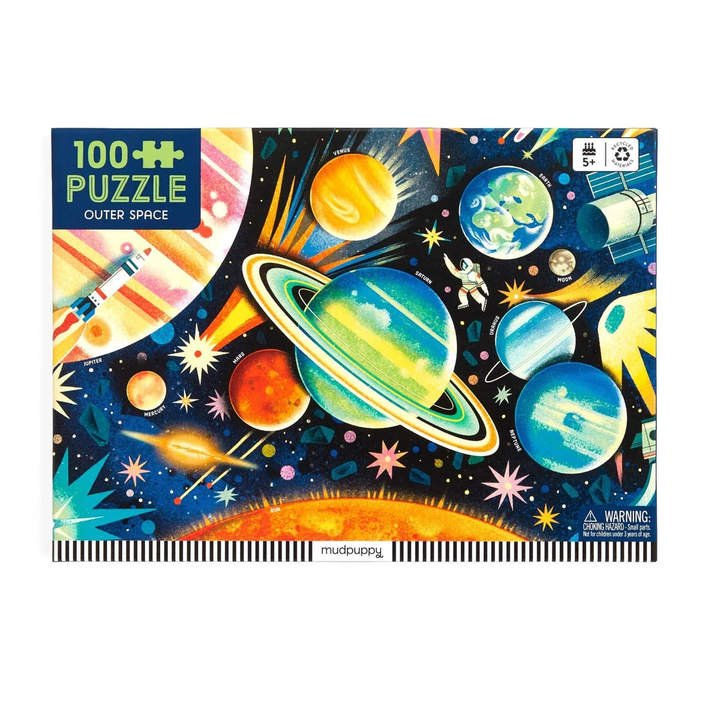 Outer Space 100 Piece Jigsaw Puzzle Chronicle Books - Mudpuppy Toys & Games - Puzzles & Games - Jigsaw Puzzles