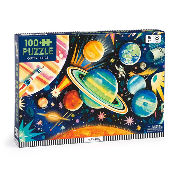 Outer Space 100 Piece Jigsaw Puzzle Chronicle Books - Mudpuppy Toys & Games - Puzzles & Games - Jigsaw Puzzles