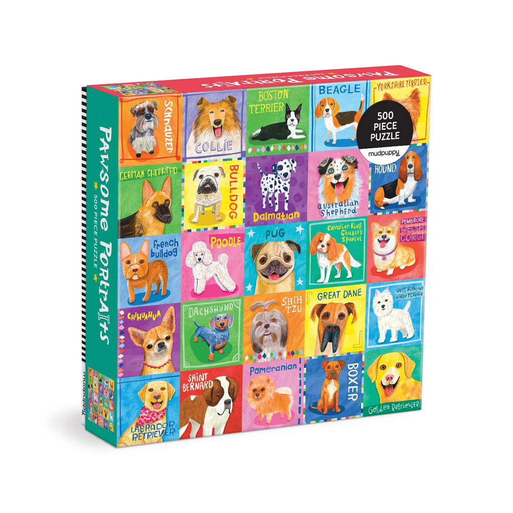 Pawsome Portraits Family 500 Piece Jigsaw Puzzle Chronicle Books - Mudpuppy Toys & Games - Puzzles & Games - Jigsaw Puzzles