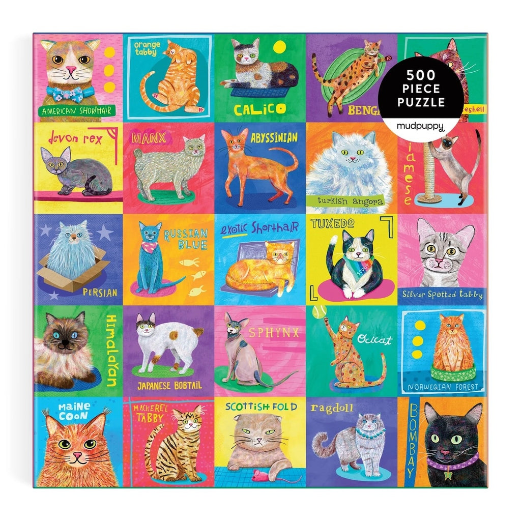 Purr-fect Portraits Family Puzzle 500 Piece Jigsaw Puzzle Chronicle Books - Mudpuppy Toys & Games - Puzzles & Games - Jigsaw Puzzles