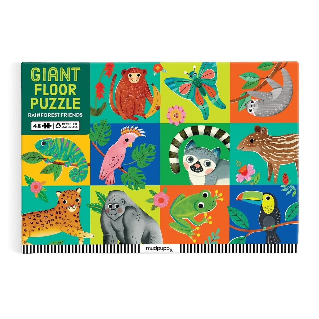 Rainforest Friends 48 Piece Giant Floor Puzzle Chronicle Books - Mudpuppy Toys & Games - Puzzles & Games - Jigsaw Puzzles