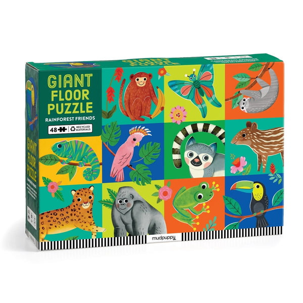 Rainforest Friends 48 Piece Giant Floor Puzzle Chronicle Books - Mudpuppy Toys & Games - Puzzles & Games - Jigsaw Puzzles