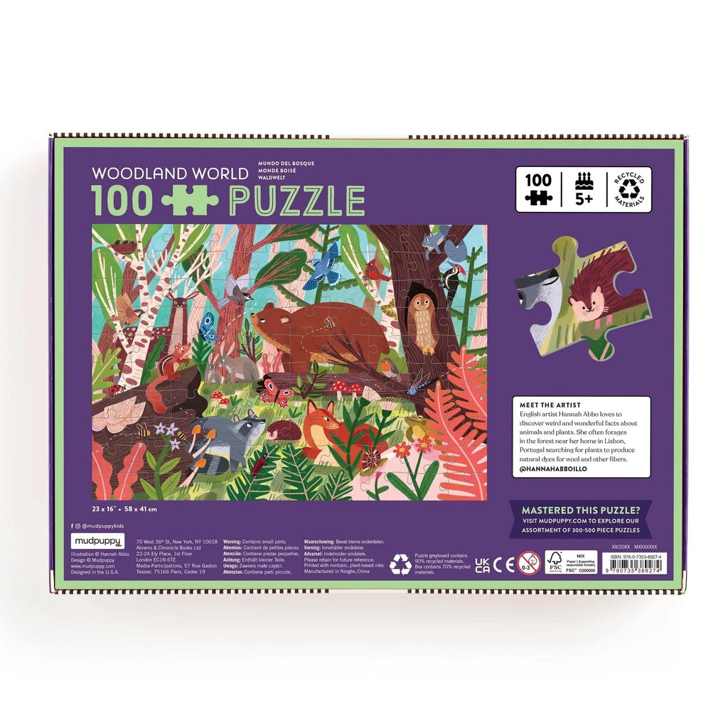 Woodland World 100 Piece Jigsaw Puzzle Chronicle Books - Mudpuppy Toys & Games - Puzzles & Games - Jigsaw Puzzles