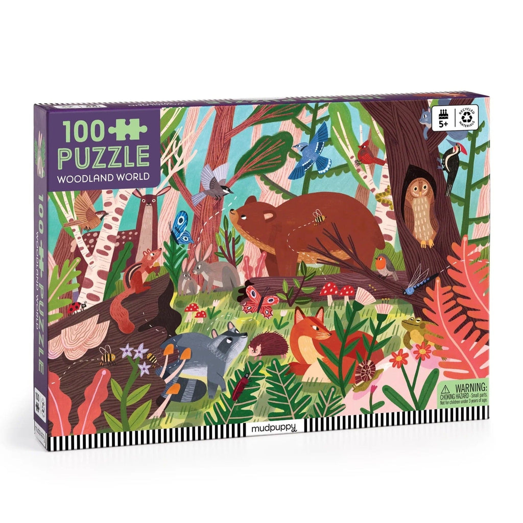 Woodland World 100 Piece Jigsaw Puzzle Chronicle Books - Mudpuppy Toys & Games - Puzzles & Games - Jigsaw Puzzles
