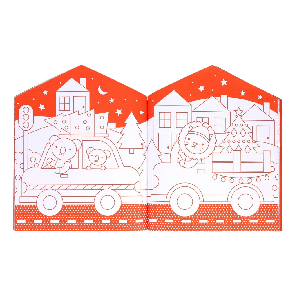 Christmas Coloring Book + Stickers Chronicle Books - Petit Collage Books - Coloring