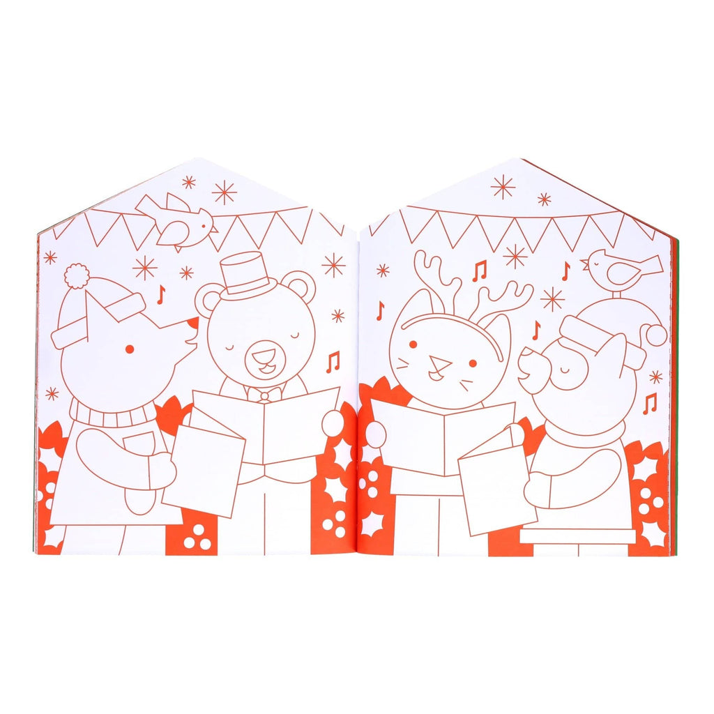Christmas Coloring Book + Stickers Chronicle Books - Petit Collage Books - Coloring