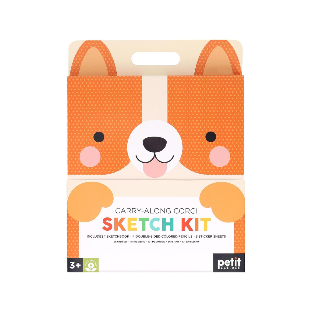 Corgi Carry Along Sketch Kit Chronicle Books - Petit Collage Toys & Games - Art & Drawing Toys