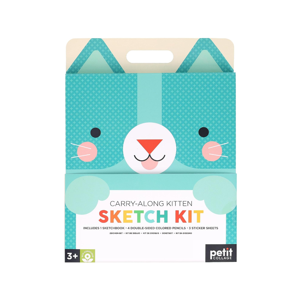 Kitten Carry Along Sketch Kit Chronicle Books - Petit Collage Toys & Games - Art & Drawing Toys