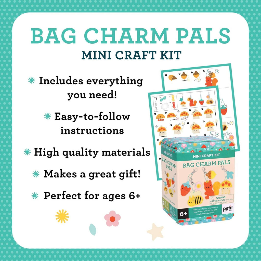 Bag Charm Pals Mini Craft Kit Chronicle Books - Petit Collage Toys & Games - Crafts & Hobbies