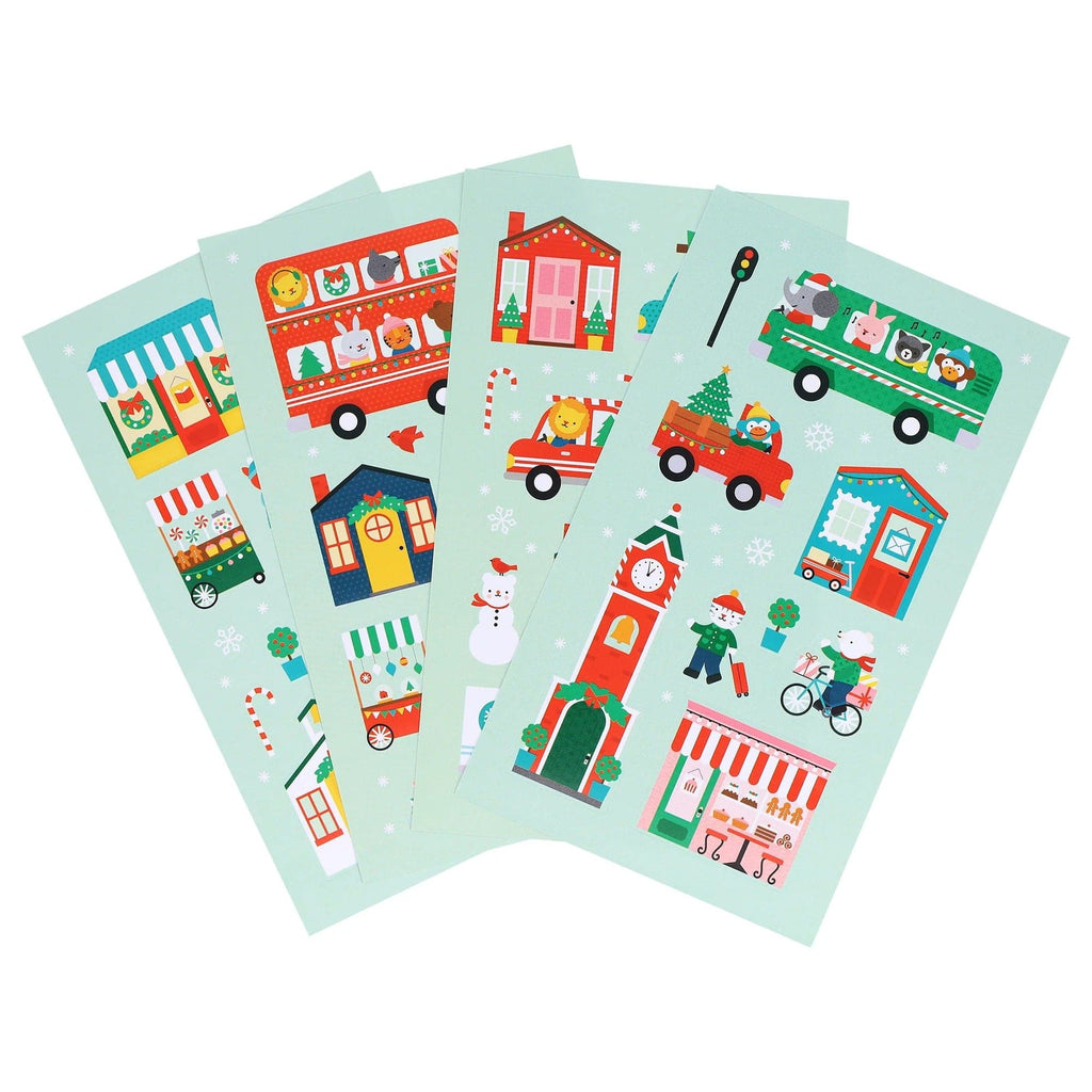 Christmas Town Mini Sticker Set Chronicle Books - Petit Collage Toys & Games - Crafts & Hobbies