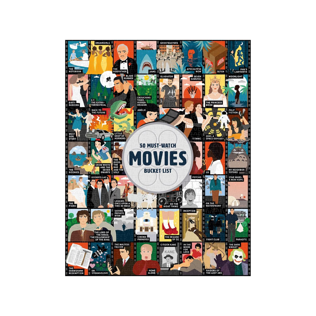 50 Must Watch Movies Bucket List 1000 Piece Jigsaw Puzzle Chronicle Books - Ridley's Games Toys & Games - Puzzles & Games - Jigsaw Puzzles