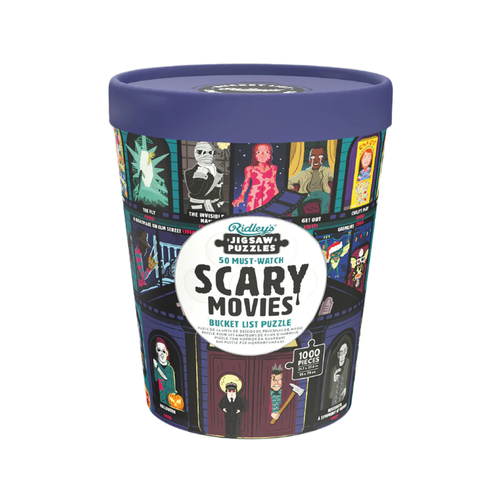 50 Must Watch Scary Movies Bucket List 1000 Piece Jigsaw Puzzle Chronicle Books - Ridley's Games Toys & Games - Puzzles & Games - Jigsaw Puzzles