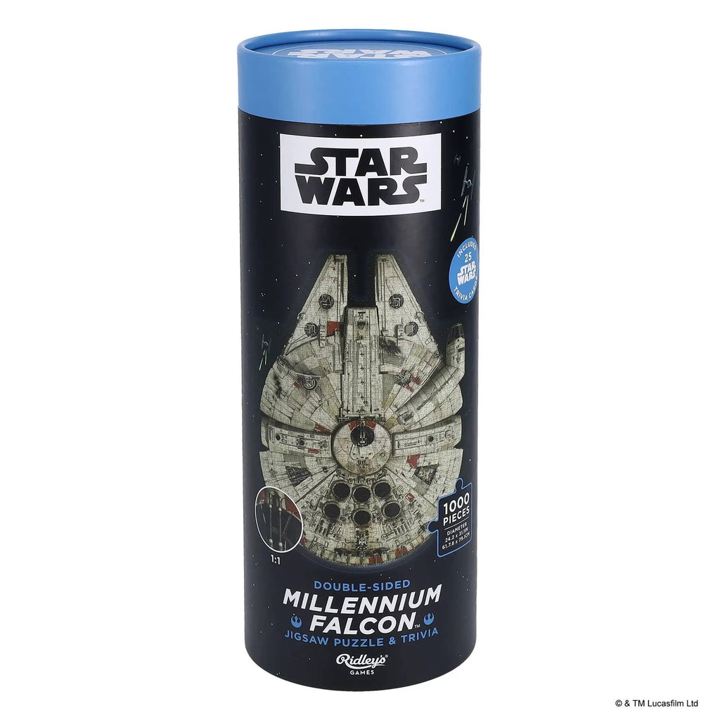 Star Wars Millennium Falcon Shaped 1000 Piece Jigsaw Puzzle & Trivia Chronicle Books - Ridley's Games Toys & Games - Puzzles & Games - Jigsaw Puzzles