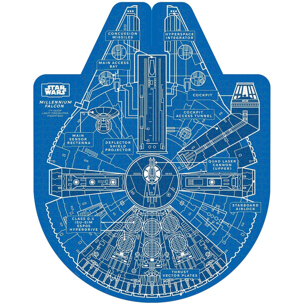 Star Wars Millennium Falcon Shaped 1000 Piece Jigsaw Puzzle & Trivia Chronicle Books - Ridley's Games Toys & Games - Puzzles & Games - Jigsaw Puzzles
