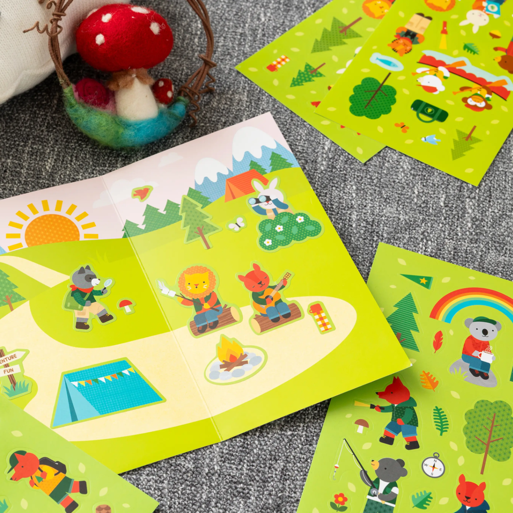 Little Campers Mini Sticker Set Chronicle Books Toys & Games - Crafts & Hobbies