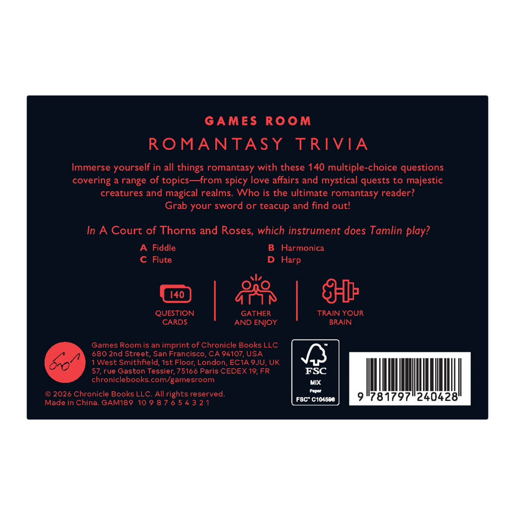 Romantasy Trivia Card Game Chronicle Books Toys & Games - Puzzles & Games - Games
