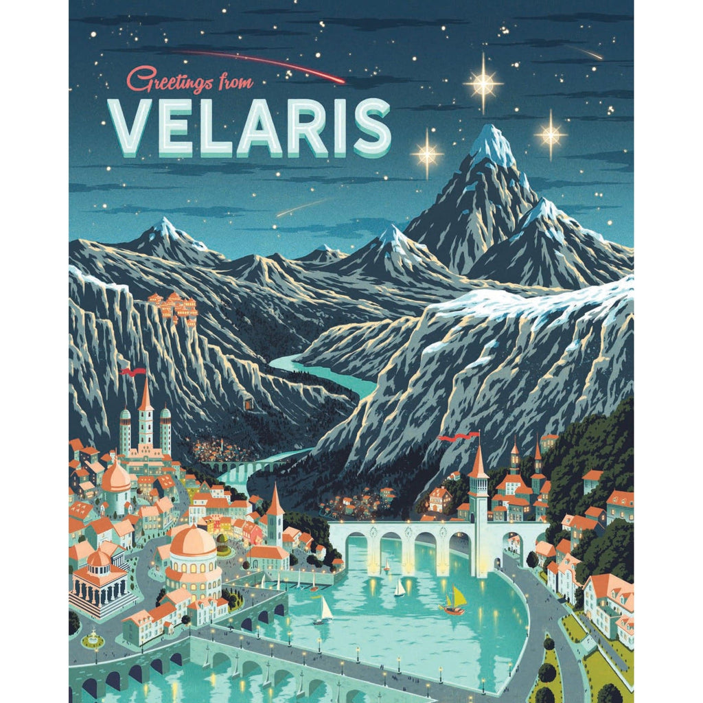 A Court of Thorns and Roses Official Greetings from Velaris 1000 Piece Jigsaw Puzzle Chronicle Books Toys & Games - Puzzles & Games - Jigsaw Puzzles