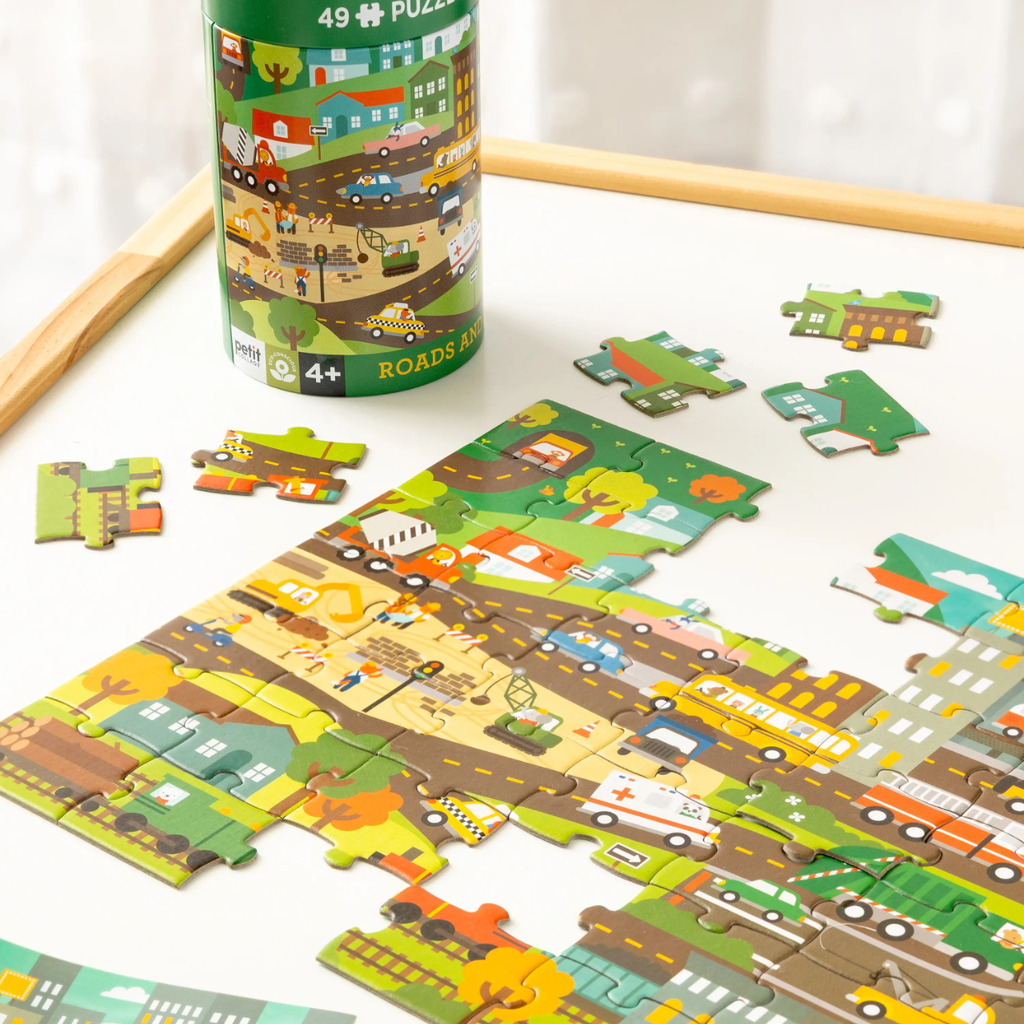 Roads and Rails Spot the Difference 49 Piece Puzzle Chronicle Books Toys & Games - Puzzles & Games - Jigsaw Puzzles