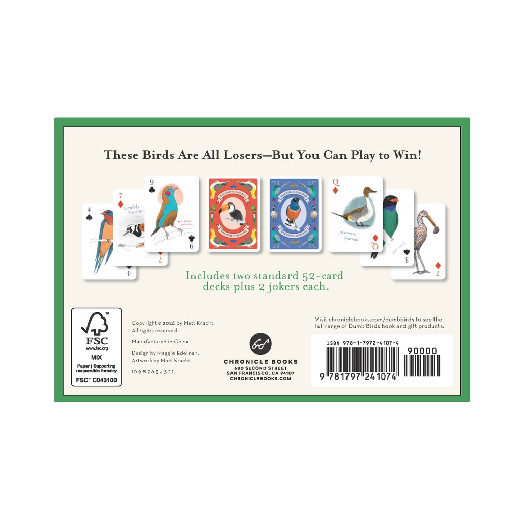 Field Guide to Dumb Birds Playing Cards Chronicle Books Toys & Games - Puzzles & Games - Playing Cards