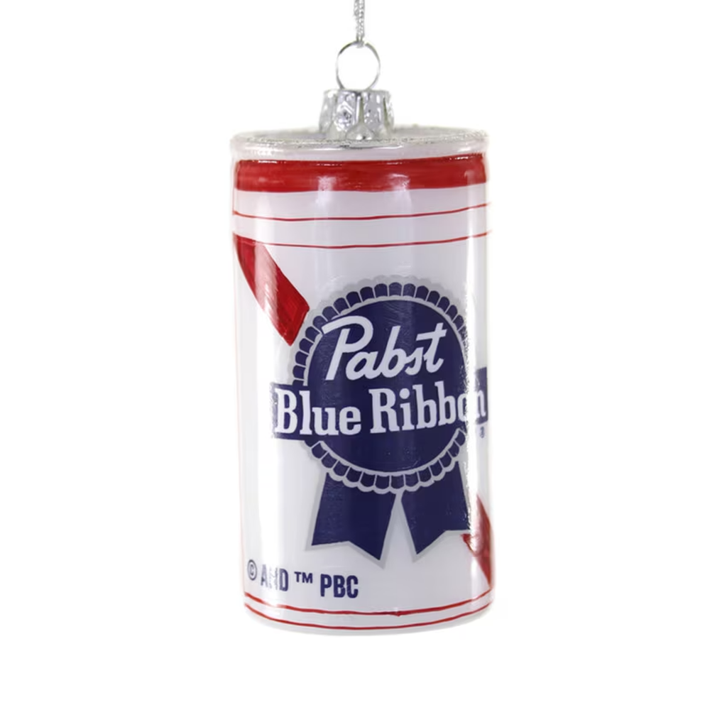 Blue Ribbon Beer Can Ornament Cody Foster & Co Holiday - Ornaments