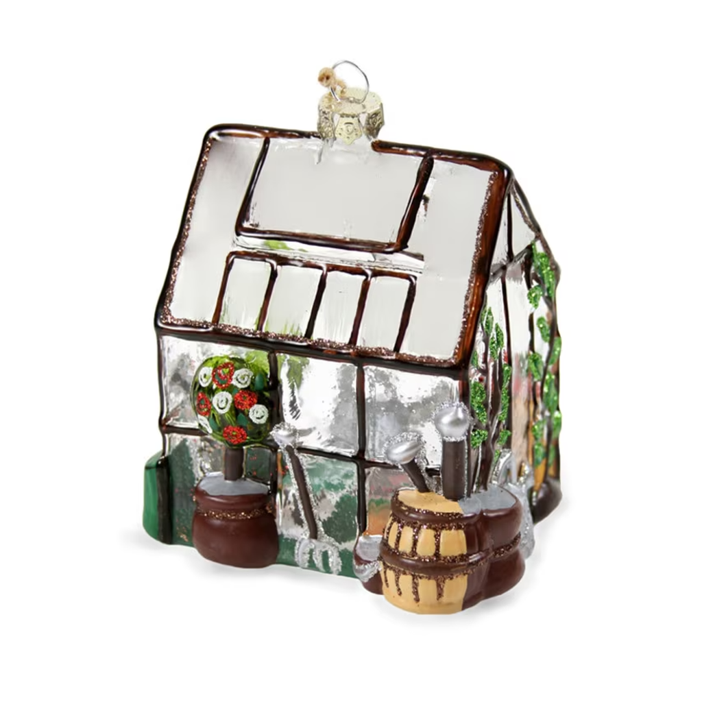 Brown Trim Greenhouse Ornament Cody Foster & Co Holiday - Ornaments