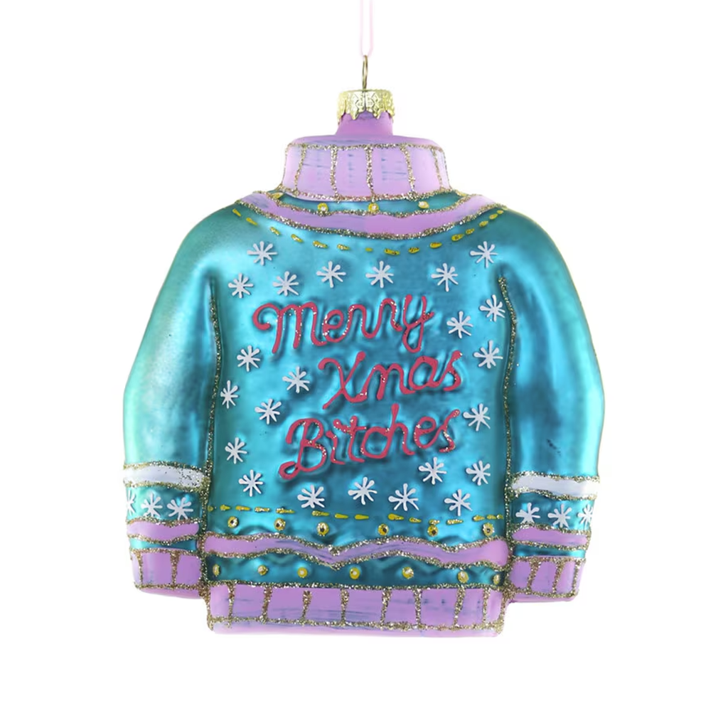 Christmas Sweater Merry Christmas B*tches Ornament Cody Foster & Co Holiday - Ornaments