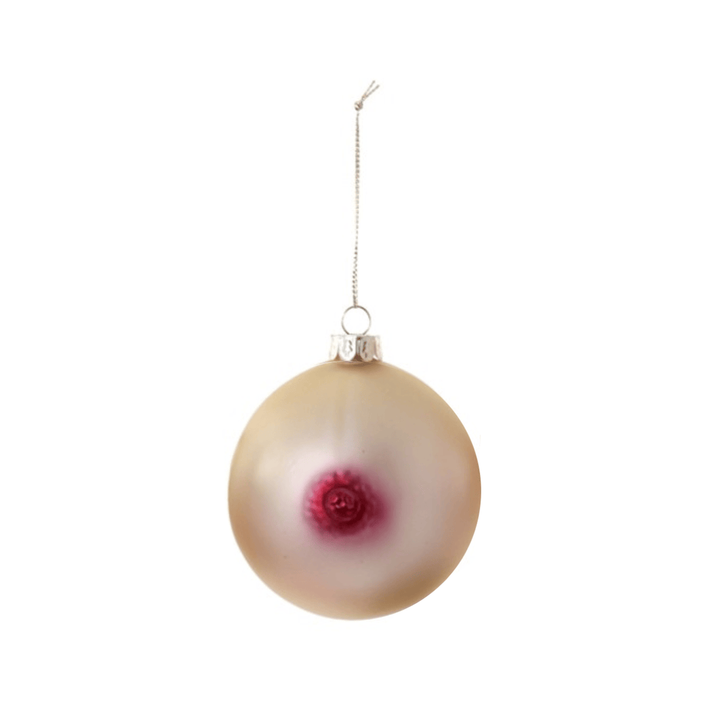 Cream Large Boobs Ornament Cody Foster & Co Holiday - Ornaments