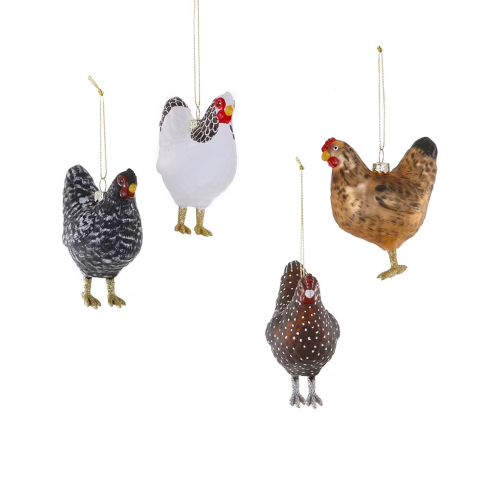 Farmhouse Hen Ornament Cody Foster & Co Holiday - Ornaments