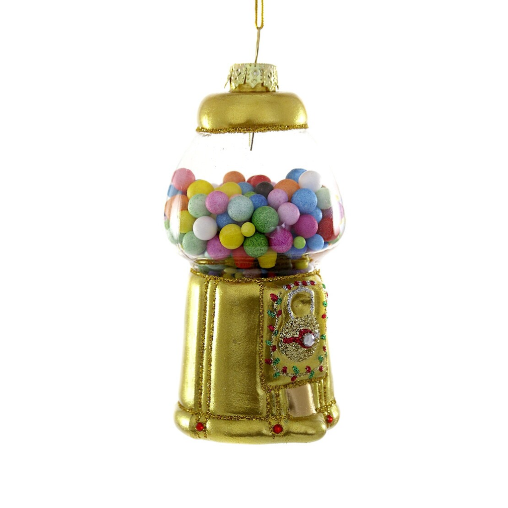 Gold Gilded Gumball Machine Ornament Cody Foster & Co Holiday - Ornaments