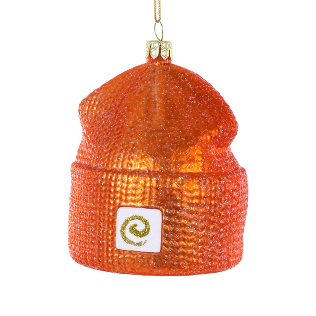 Hipster Beanie Orange Ornament Cody Foster & Co Holiday - Ornaments