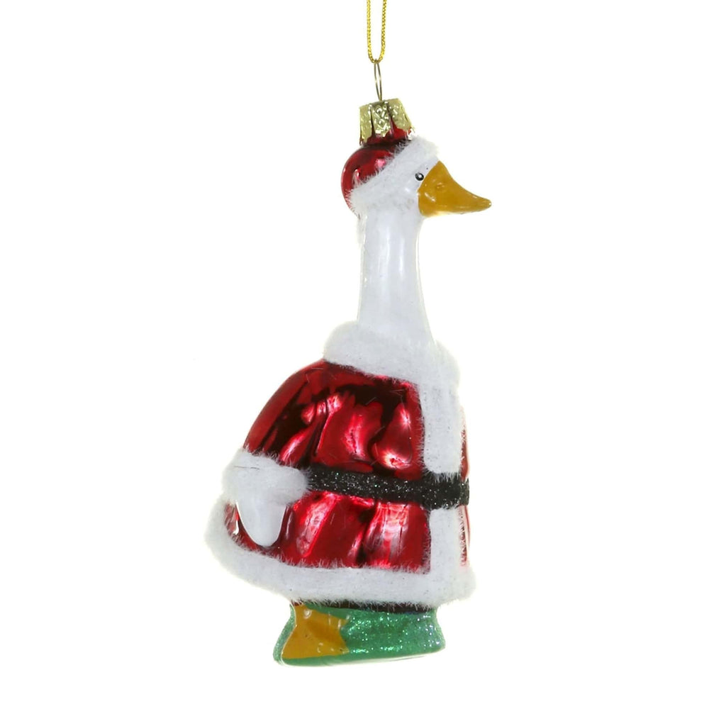 Porch Goose Santa Ornament Cody Foster & Co Holiday - Ornaments
