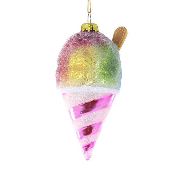 Rainbow Snowcone Ornament Cody Foster & Co Holiday - Ornaments