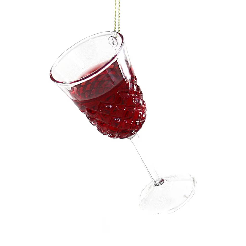 Red Wine Glass Ornament Cody Foster & Co Holiday - Ornaments