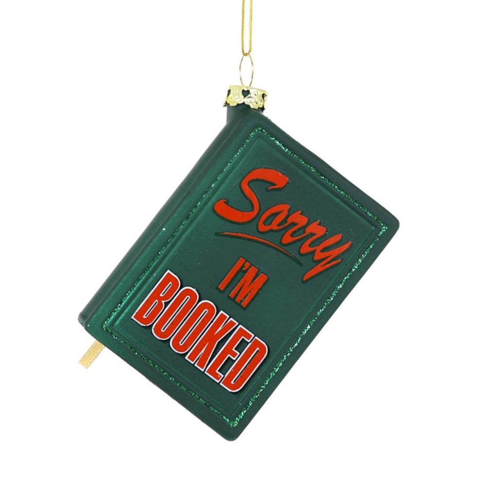 Sorry I'm Booked Book Ornament Cody Foster & Co Holiday - Ornaments