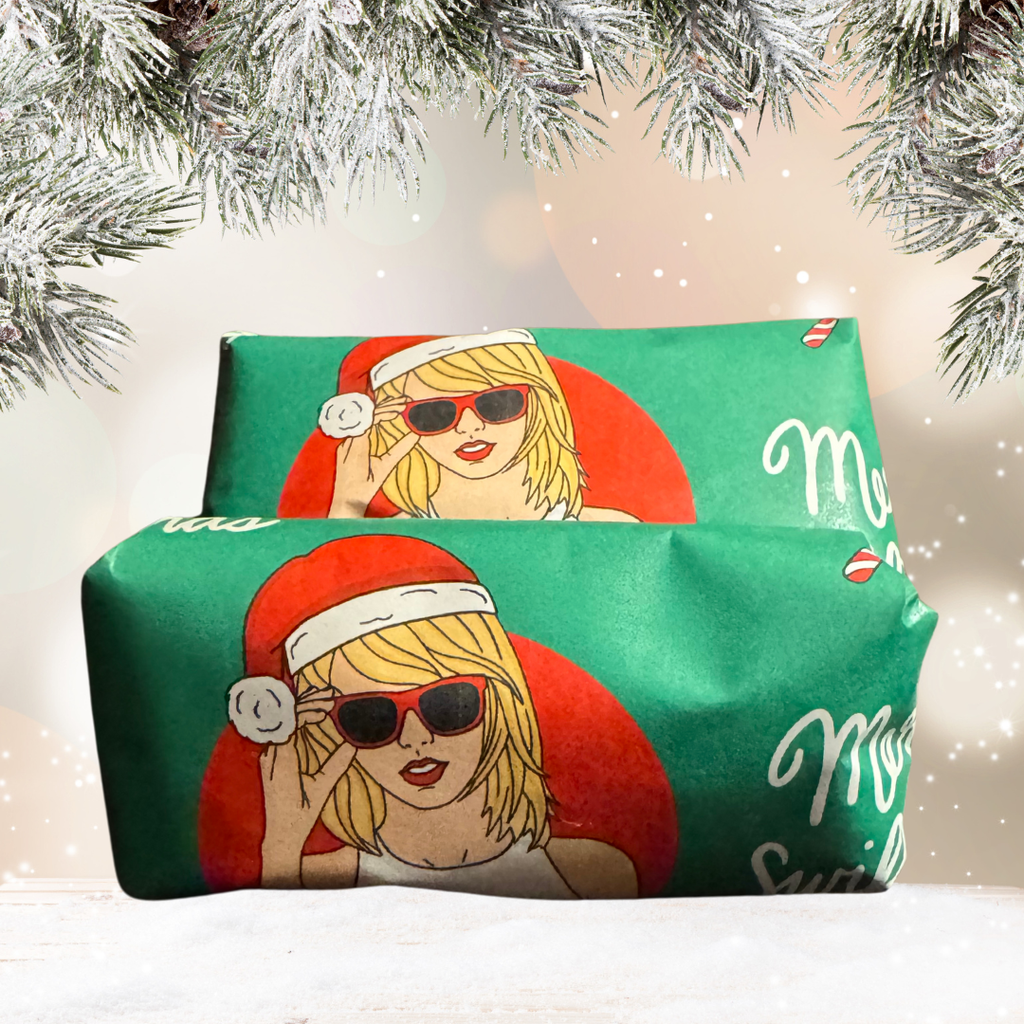 SWIFTMAS WRAPPED Pop Star Fan Glass Ornament Cody Foster & Co Holiday - Ornaments