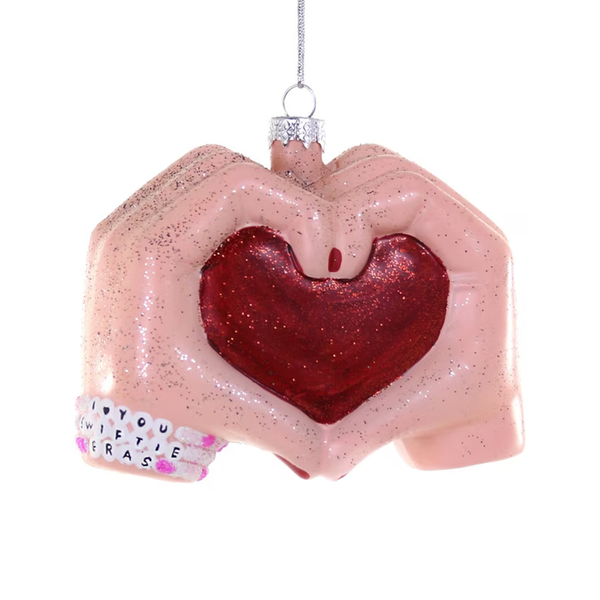 Taylor Fan Heart Hands Ornament Cody Foster & Co Holiday - Ornaments